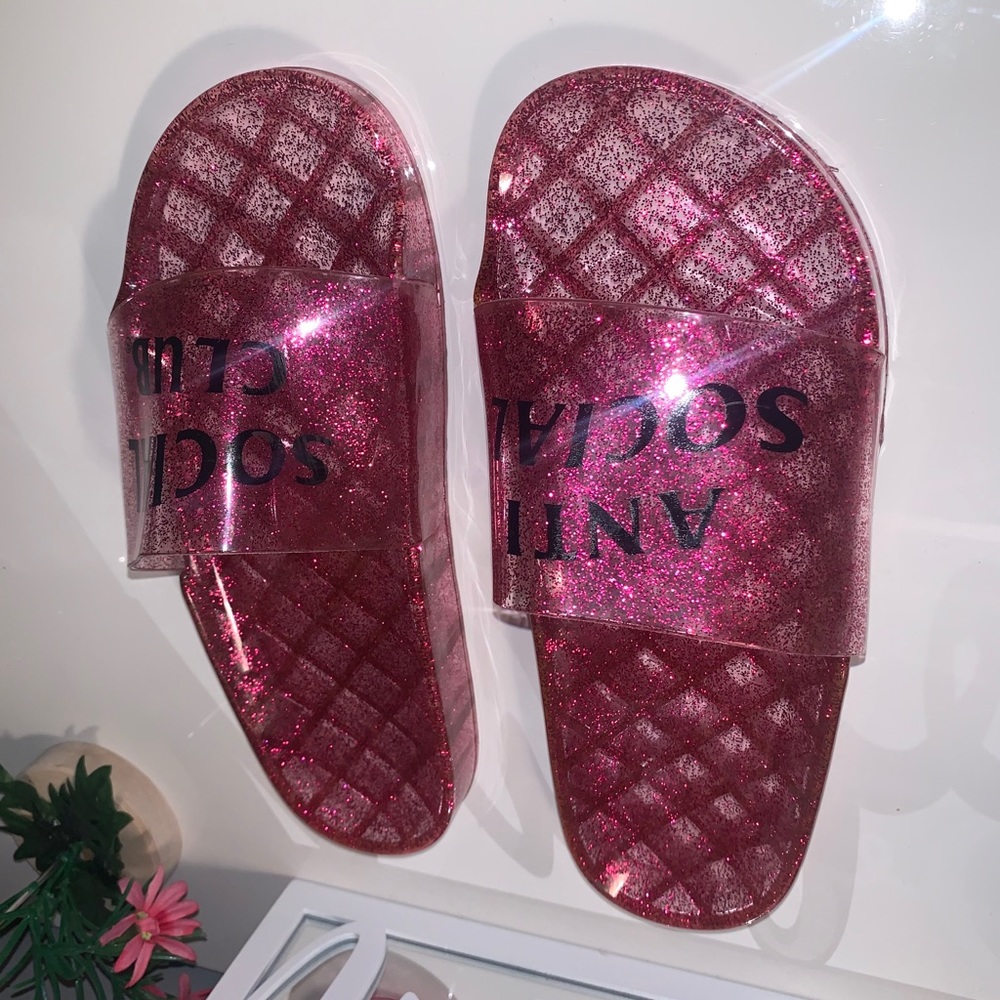 🎉HOST PICK! Anti Social Social Club Glitter Slide PRICE is FiRM - Picture 11 of 12